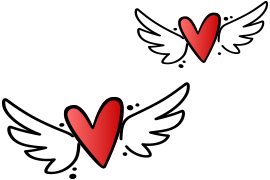 Icon Cupids Cup Flying Hearts